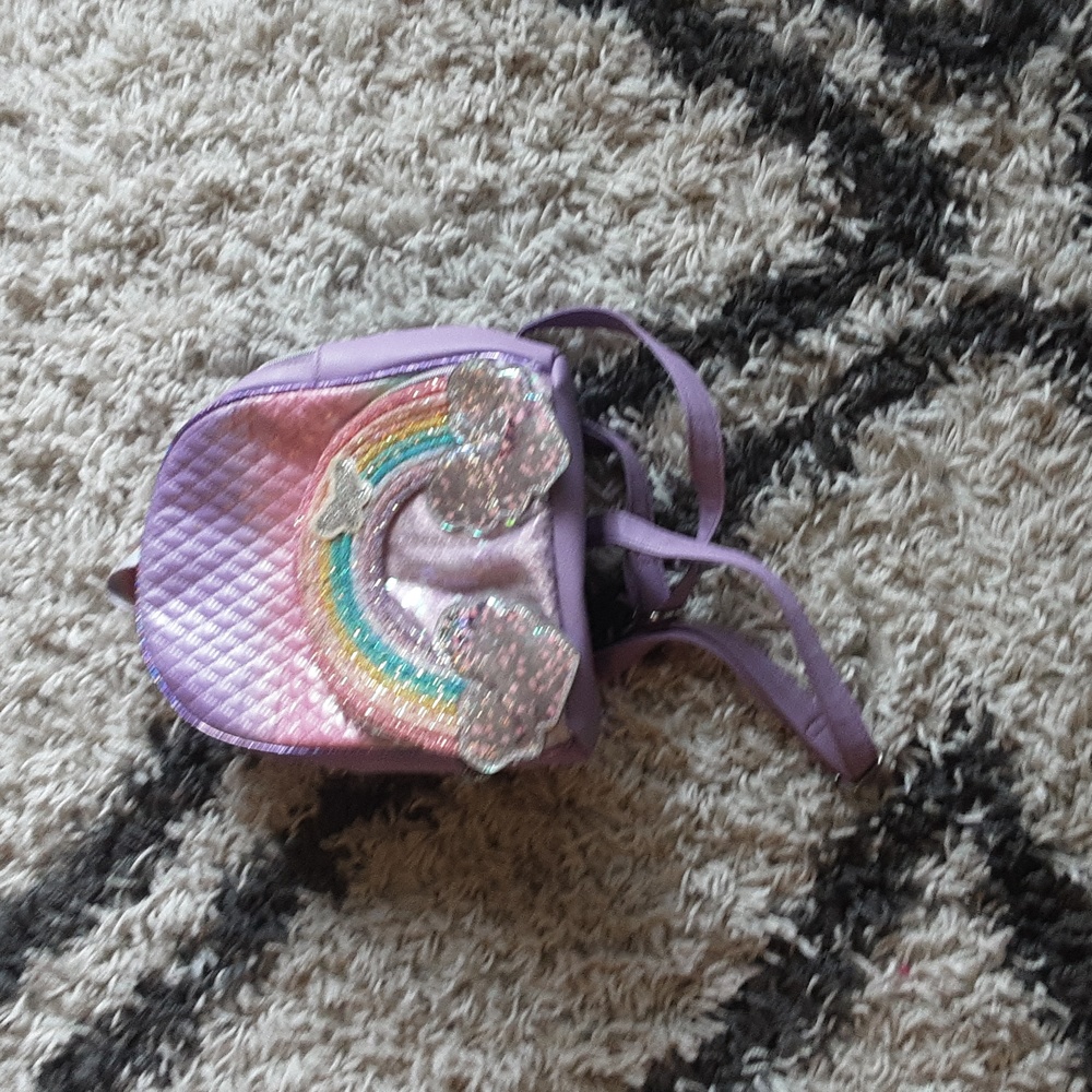 Sparkly rainbow backpack